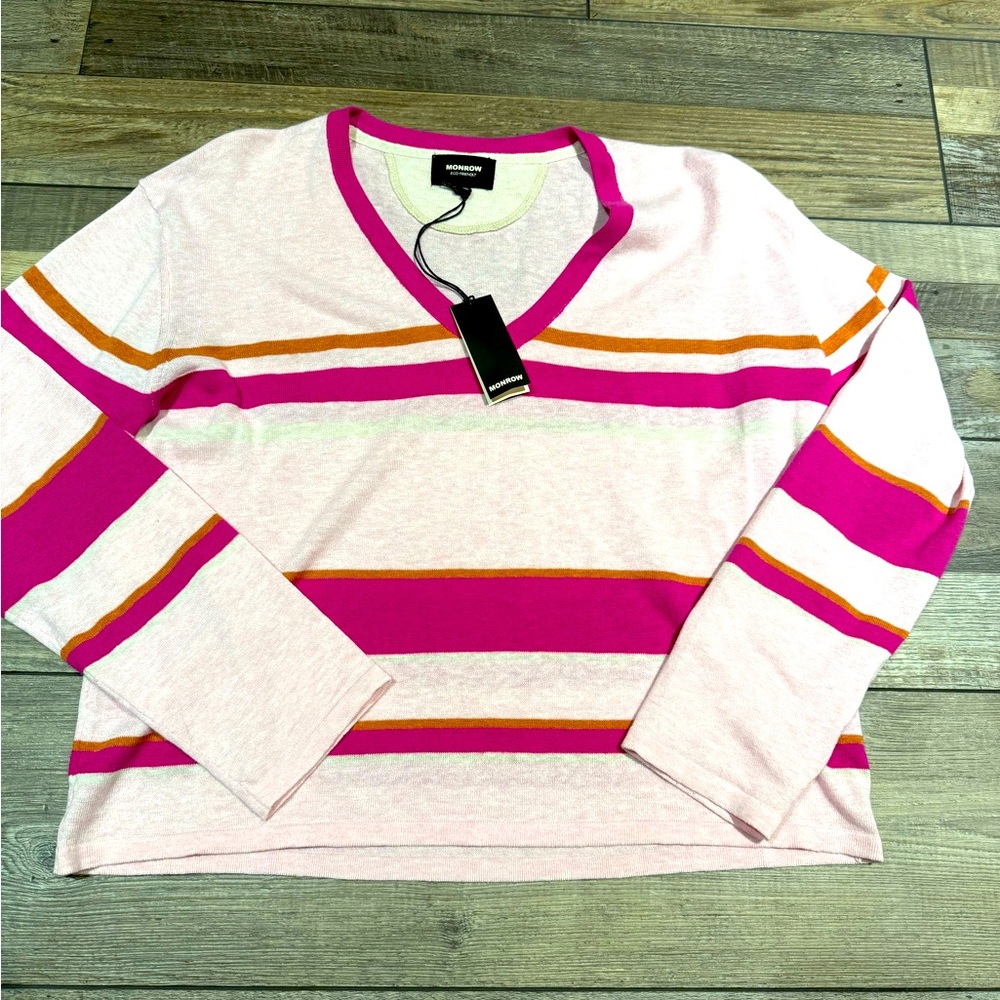Monrow Linen Sweater NWT Medium